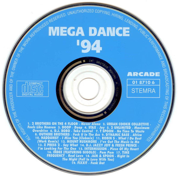 Various : Mega Dance '94 (CD, Comp)
