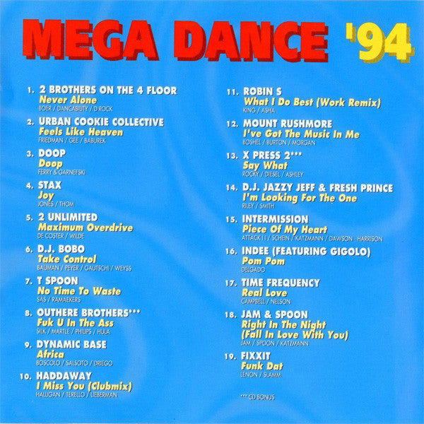 Various : Mega Dance '94 (CD, Comp)