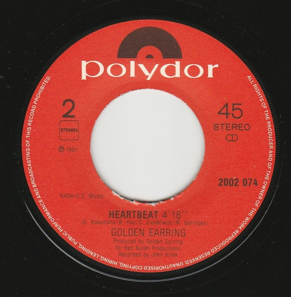 Golden Earring : Slow Down (7", Single)