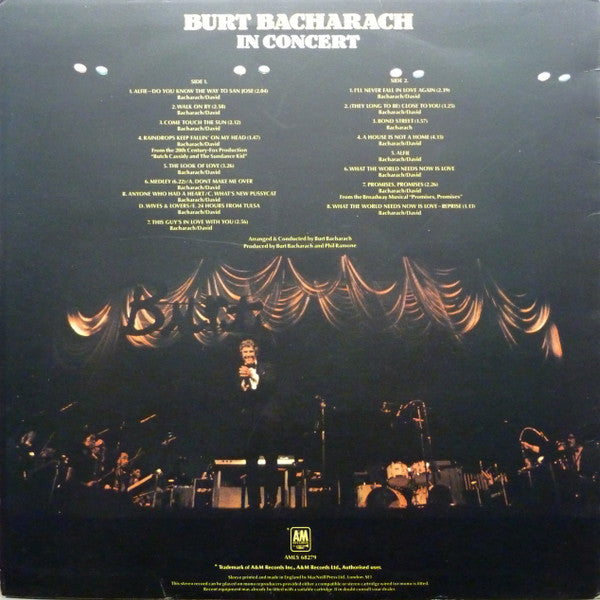 Burt Bacharach : In Concert (LP)