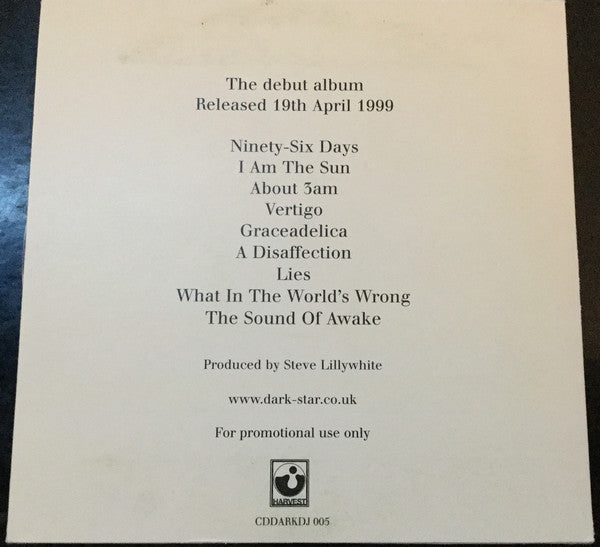 Dark Star (3) : Twenty Twenty Sound (CD, Album, Promo, Car)