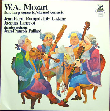 Wolfgang Amadeus Mozart / Jean-Pierre Rampal / Lily Laskine / Jacques Lancelot / Orchestre De Chambre Jean-François Paillard : Fluit-Harp Concert / Klarinetconcert (LP, Album, RE)