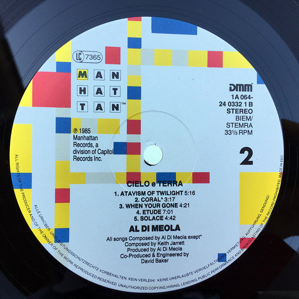 Al Di Meola : Cielo E Terra (LP, Album)