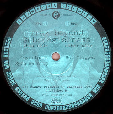 Trax Beyond Subconsiouness* : Trax Beyond Subconsiouness (12")