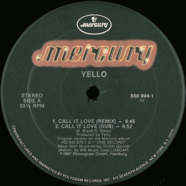 Yello : Call It Love (12", Single)