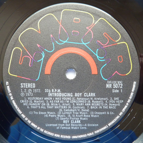 Roy Clark : Introducing Roy Clark (LP, Comp)