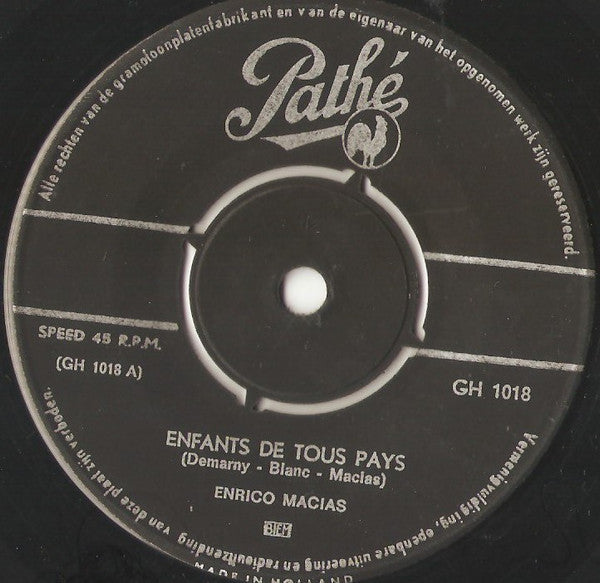Enrico Macias : Enfants De Tous Pays (7", Single)