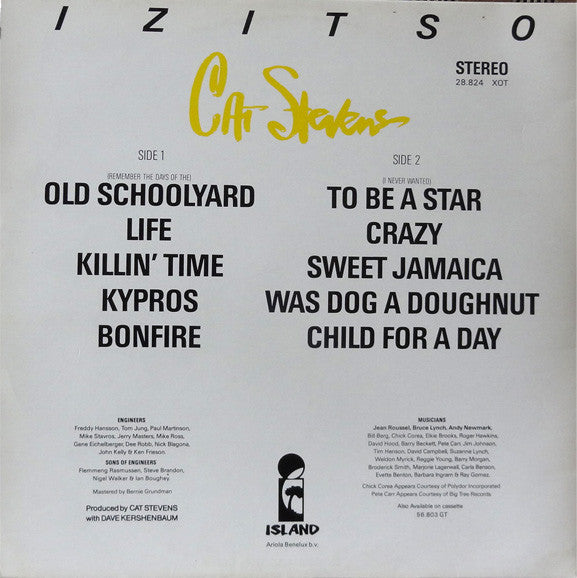 Cat Stevens : Izitso (LP, Album, Gat)