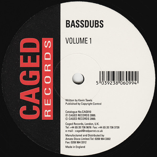 Bassdubs : Volume 1 (12", S/Sided, Etch)