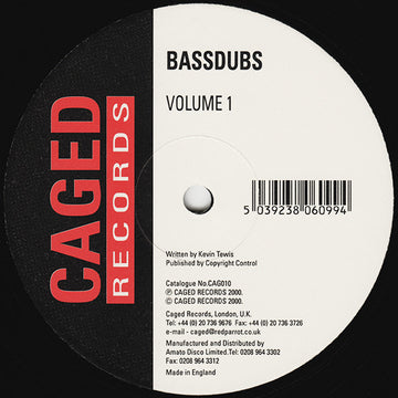 Bassdubs : Volume 1 (12", S/Sided, Etch)