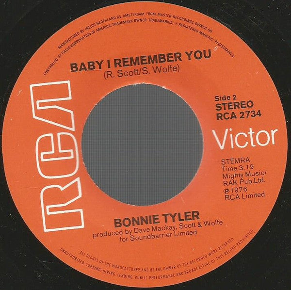 Bonnie Tyler : Lost In France (7", Single)