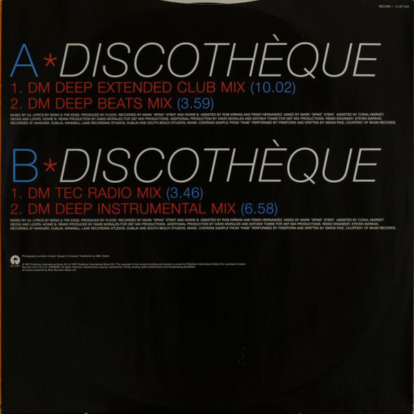 U2 : Discothèque (3x12")