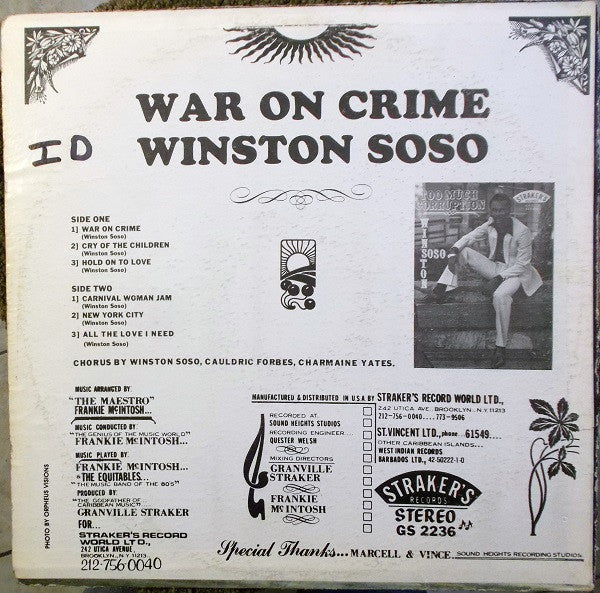 Winston Soso : War On Crime (LP)