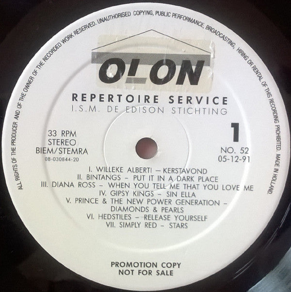 Various : Repertoire Service No. 52 (LP, Comp, Promo)