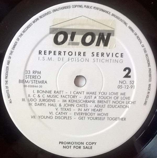 Various : Repertoire Service No. 52 (LP, Comp, Promo)