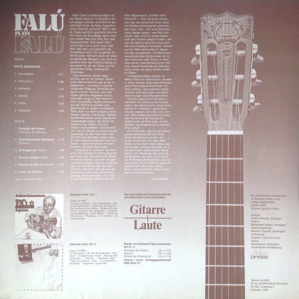 Eduardo Falú : Falú Plays Falú (LP, Album)