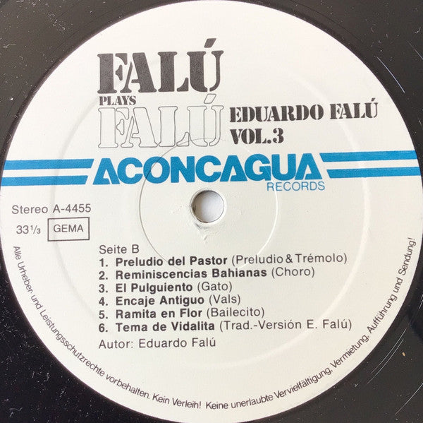 Eduardo Falú : Falú Plays Falú (LP, Album)