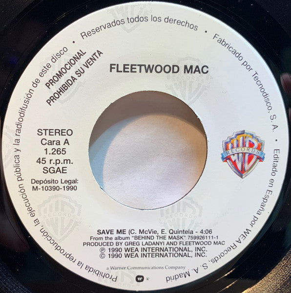 Fleetwood Mac : Save Me (7", Single, Promo)