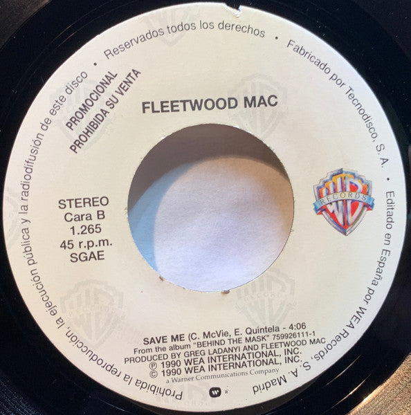 Fleetwood Mac : Save Me (7", Single, Promo)