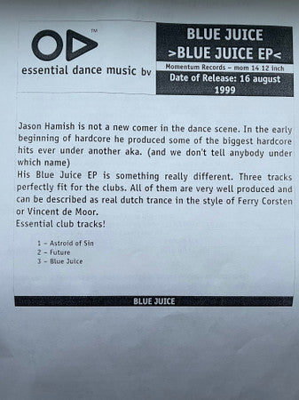 Blue Juice : Blue Juice EP (12")