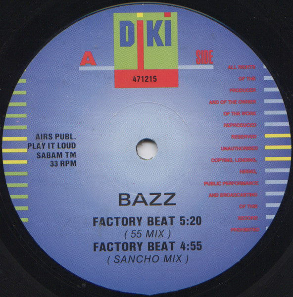 Bazz : Factory Beat (12", Die)