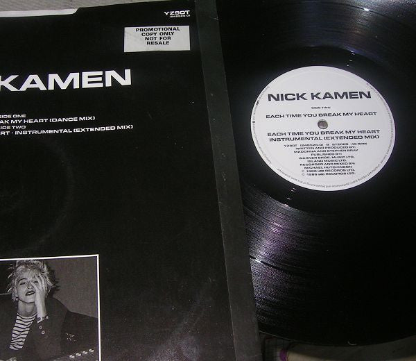 Nick Kamen : Each Time You Break My Heart (Dance Mix) (12", PRS)