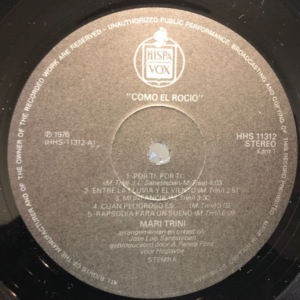 Mari Trini : Como El Rocio (LP)