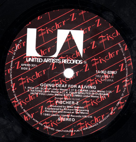 Fischer-Z : Going Deaf For A Living (LP, Album)