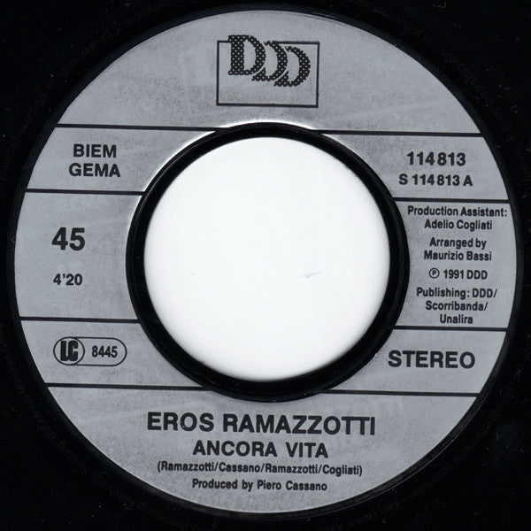 Eros Ramazzotti : Ancora Vita (7", Single)