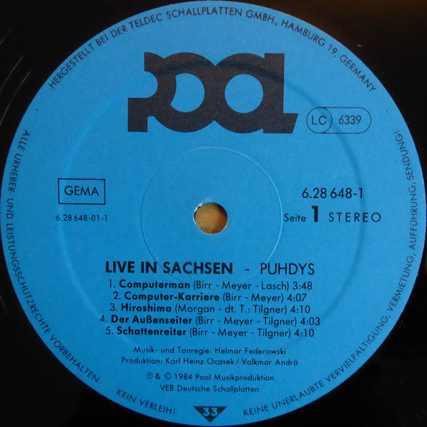 Puhdys : Live In Sachsen (2xLP)