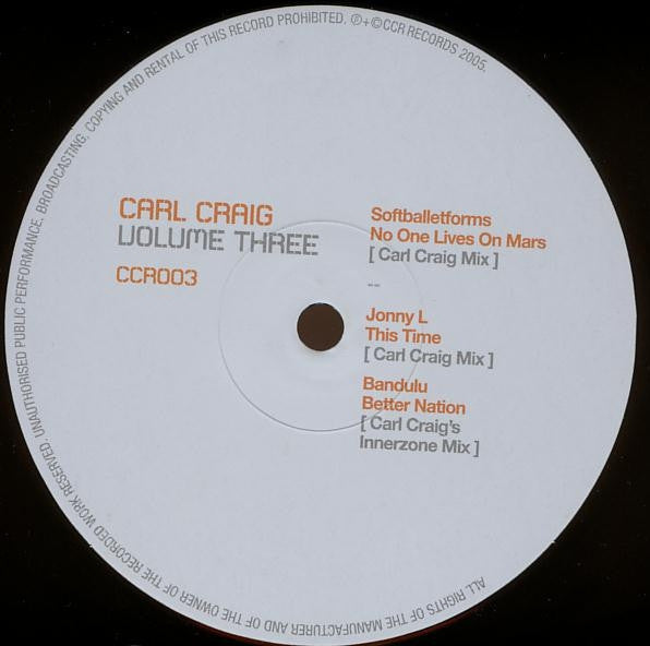 Carl Craig : Volume Three (2x12", Comp, Unofficial)