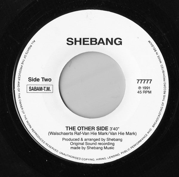 Shebang (2) : Unfading Love (7", Single)