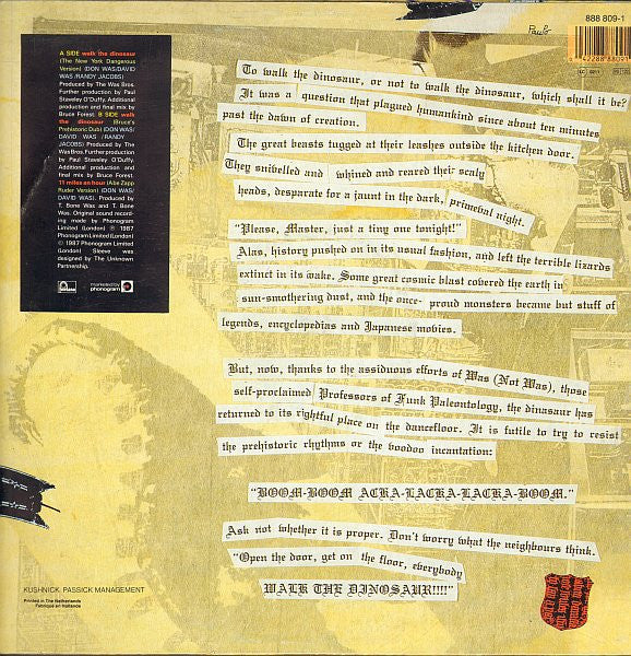 Was (Not Was) : Walk The Dinosaur (12", EP)