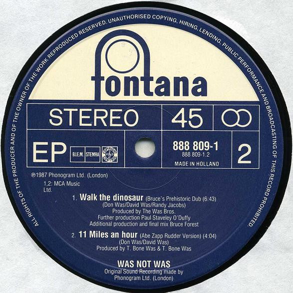 Was (Not Was) : Walk The Dinosaur (12", EP)