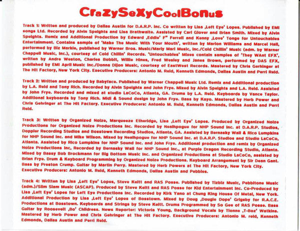 TLC : CrazySexyCool (2xCD, Album)