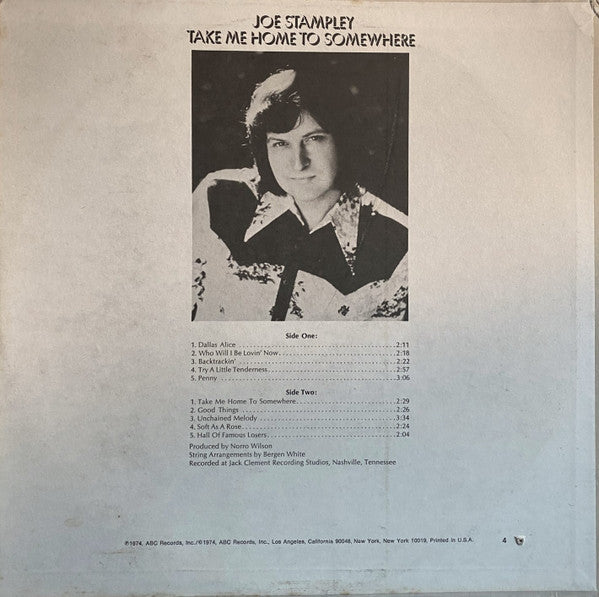 Joe Stampley : Take Me Home To Somewhere (LP, Album)