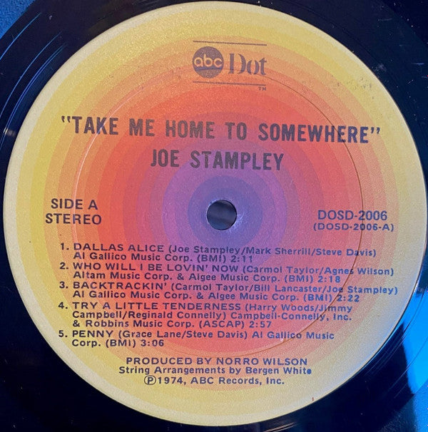 Joe Stampley : Take Me Home To Somewhere (LP, Album)