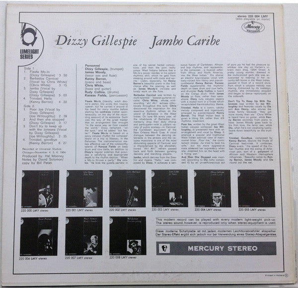 Dizzy Gillespie : Jambo Caribe (LP, Album)