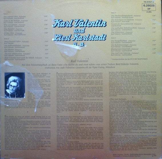Karl Valentin : Das Große Erinnerungs-Album 2. Folge (2xLP, Comp)