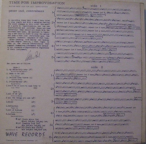 Peter Ind : Time For Improvisation (LP)
