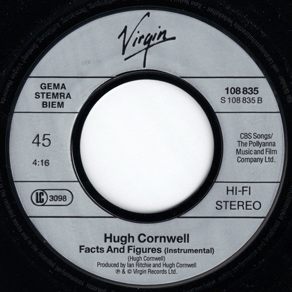 Hugh Cornwell : Facts + Figures (7", Single)
