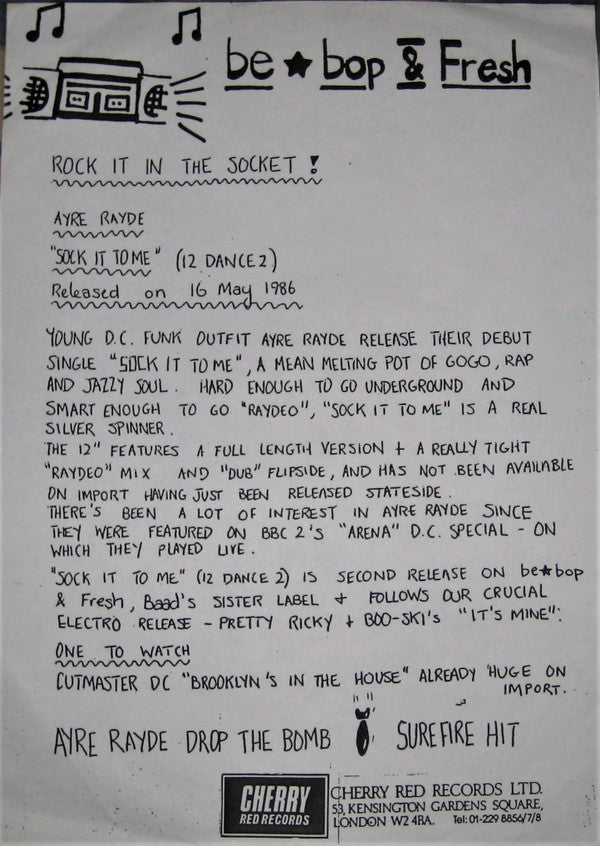 Ayre Rayde : Sock It To Me (12", TP)