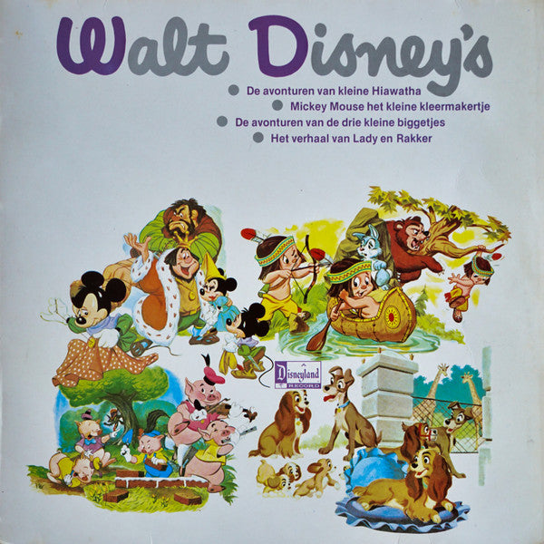 Walt Disney : 4 Verhalen Van Walt Disney (LP, Album)