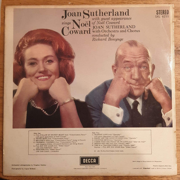 Joan Sutherland Sings Noël Coward : Joan Sutherland Sings Noël Coward (LP, Fir)