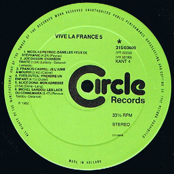 Various : Vive La France 5 (Grote Franse Successen) (2xLP, Comp, Gat)