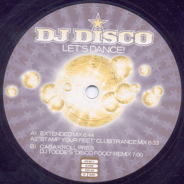 DJ Disco : Let's Dance! (Step 1 Of Two Steps) (12")