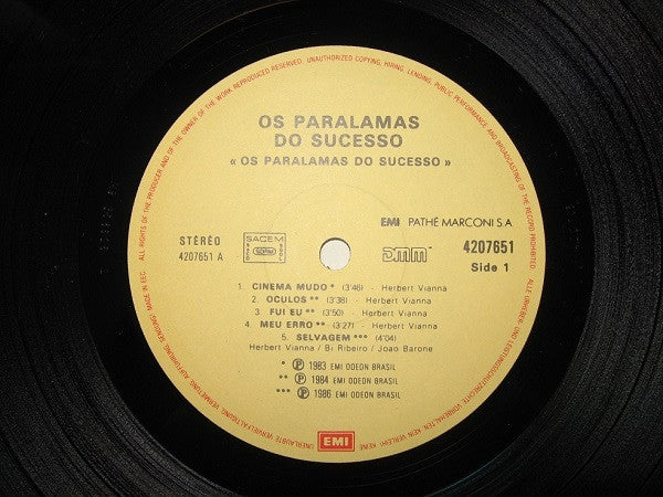 Os Paralamas Do Sucesso : Os Paralamas Do Sucesso (LP, Comp)