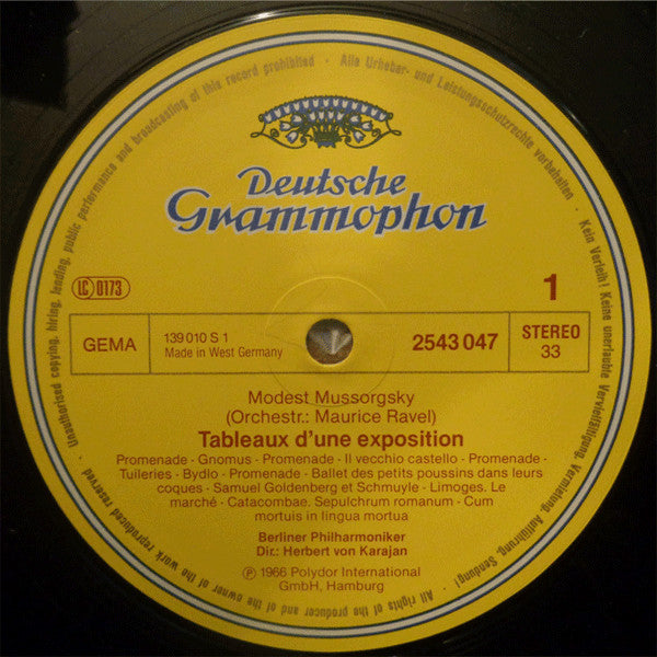 Berliner Philharmoniker, Herbert Von Karajan : Karajan-Edition 100 Meisterwerke - Mussorgsky: Bilder Einer Ausstellung · Ravel: Bolero (LP, RE)