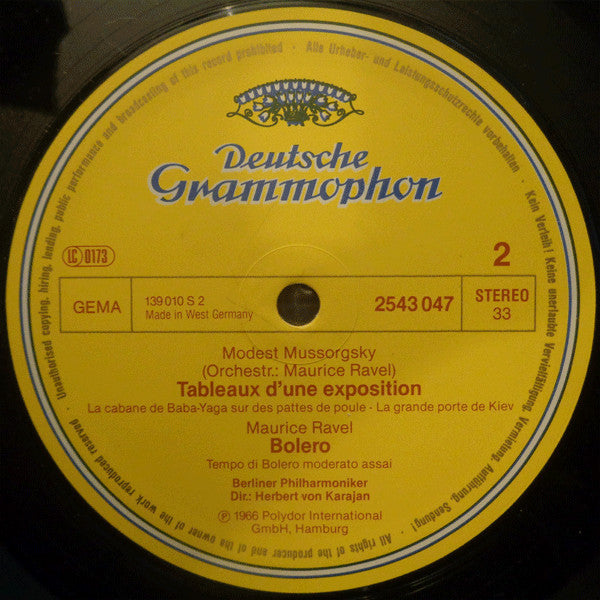 Berliner Philharmoniker, Herbert Von Karajan : Karajan-Edition 100 Meisterwerke - Mussorgsky: Bilder Einer Ausstellung · Ravel: Bolero (LP, RE)
