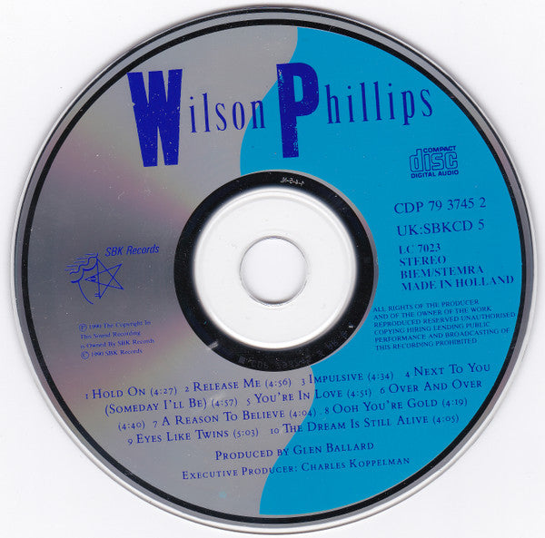 Wilson Phillips : Wilson Phillips (CD, Album)